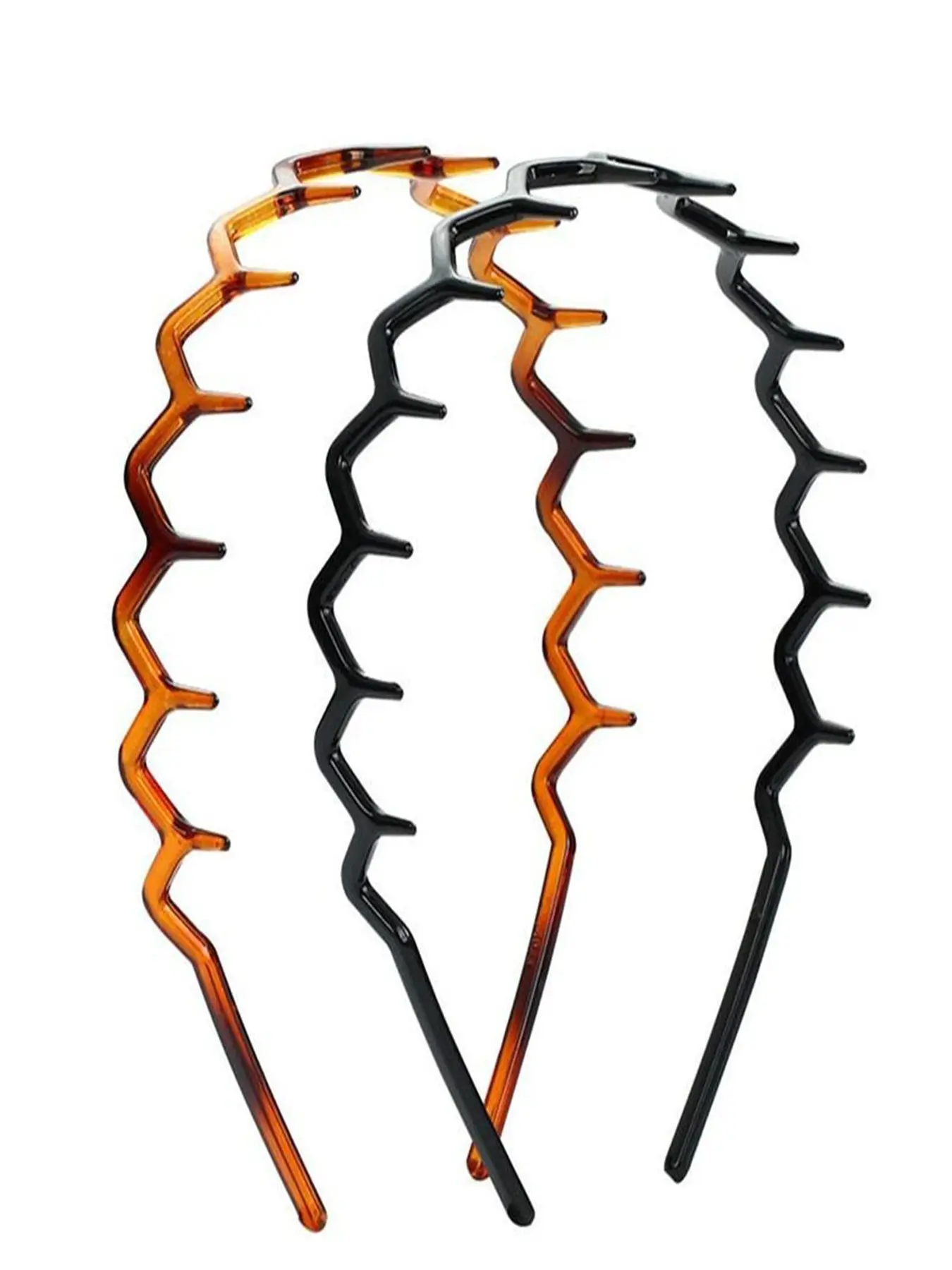 Wave Tooth Non-Slip Headband Set | Zigzag Grip for Makeup & Daily Use | Women's Hair Accessory | 3 / 6 / 9 Sets