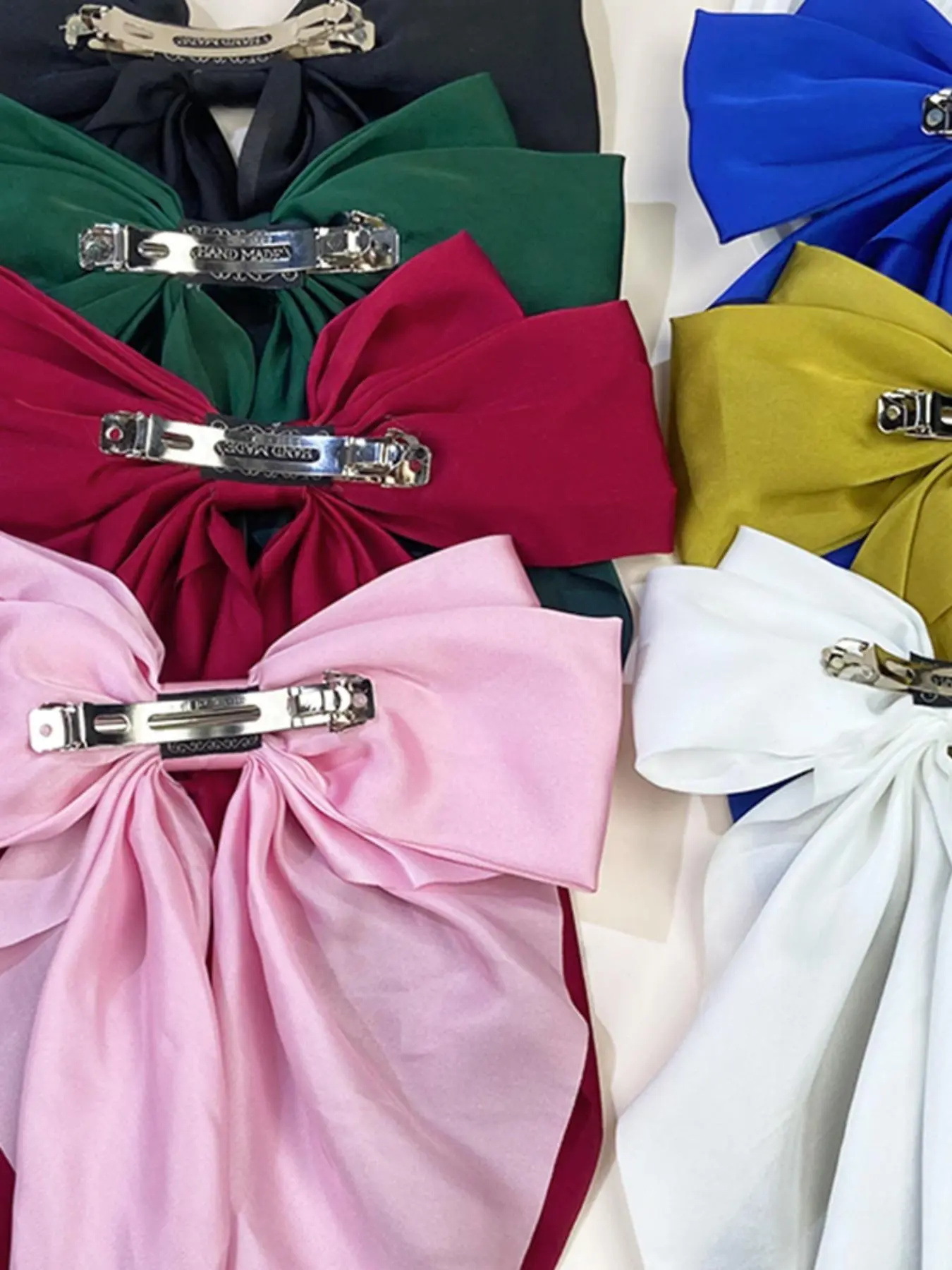 Bow Long Tail Hair Clip Set | Solid Color Minimalist Design | Thick Hair Friendly | Women & Girls | 1 / 2 / 3 Sets