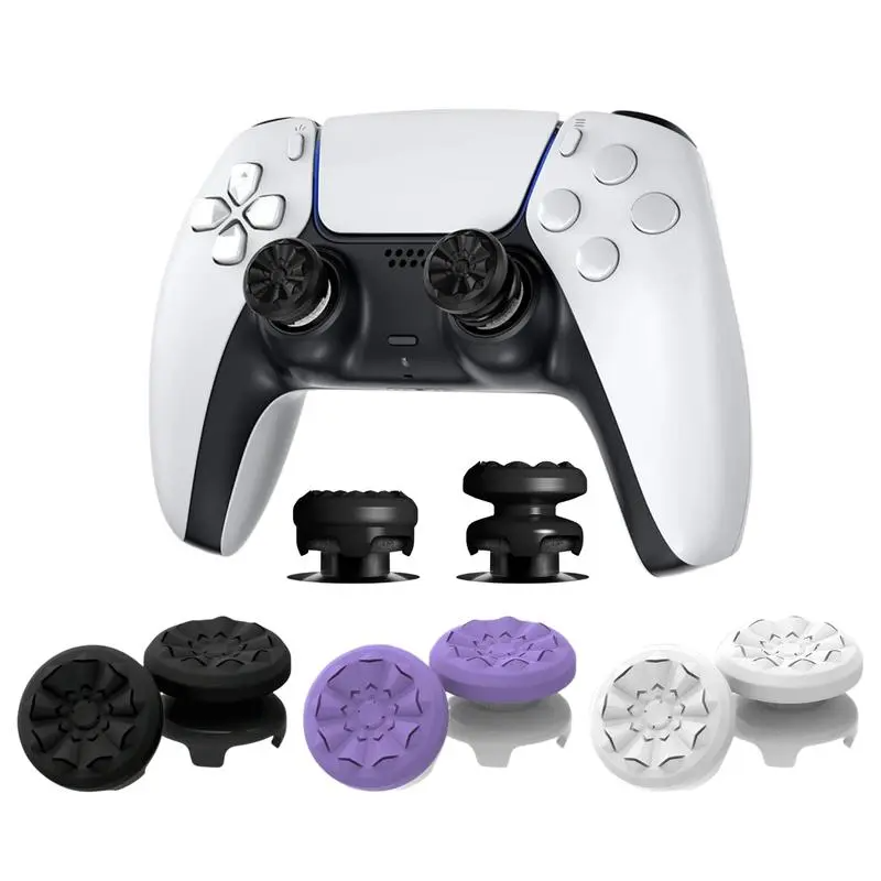 Thumb Grips 2-Pack for PS5/PS4 & Xbox | Anti-Slip Analog Stick Covers with High-Rise & Mid-Rise Joystick Caps