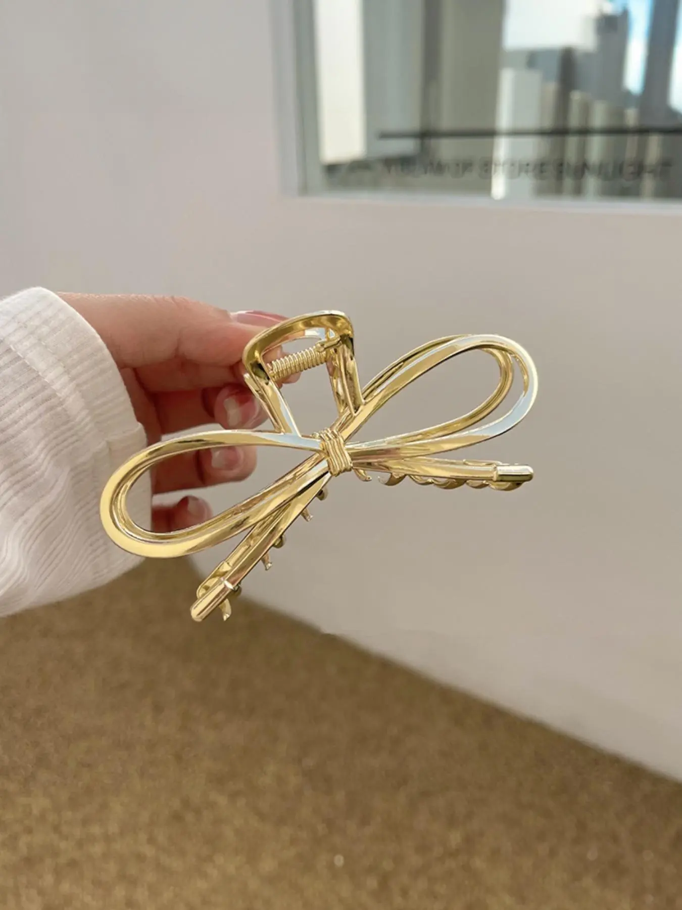 Bowknot Hair Claw Clips for Women | Hollow Out Minimalist Design | Thick Hair Friendly | 4 / 8 / 12 pcs