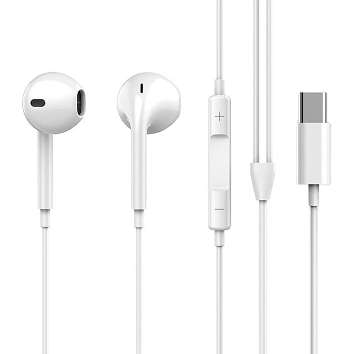 USB-C Wired Earphones with Microphone & Volume Control | HiFi In-Ear Headphones for Android, iPad Pro & Type-C Devices