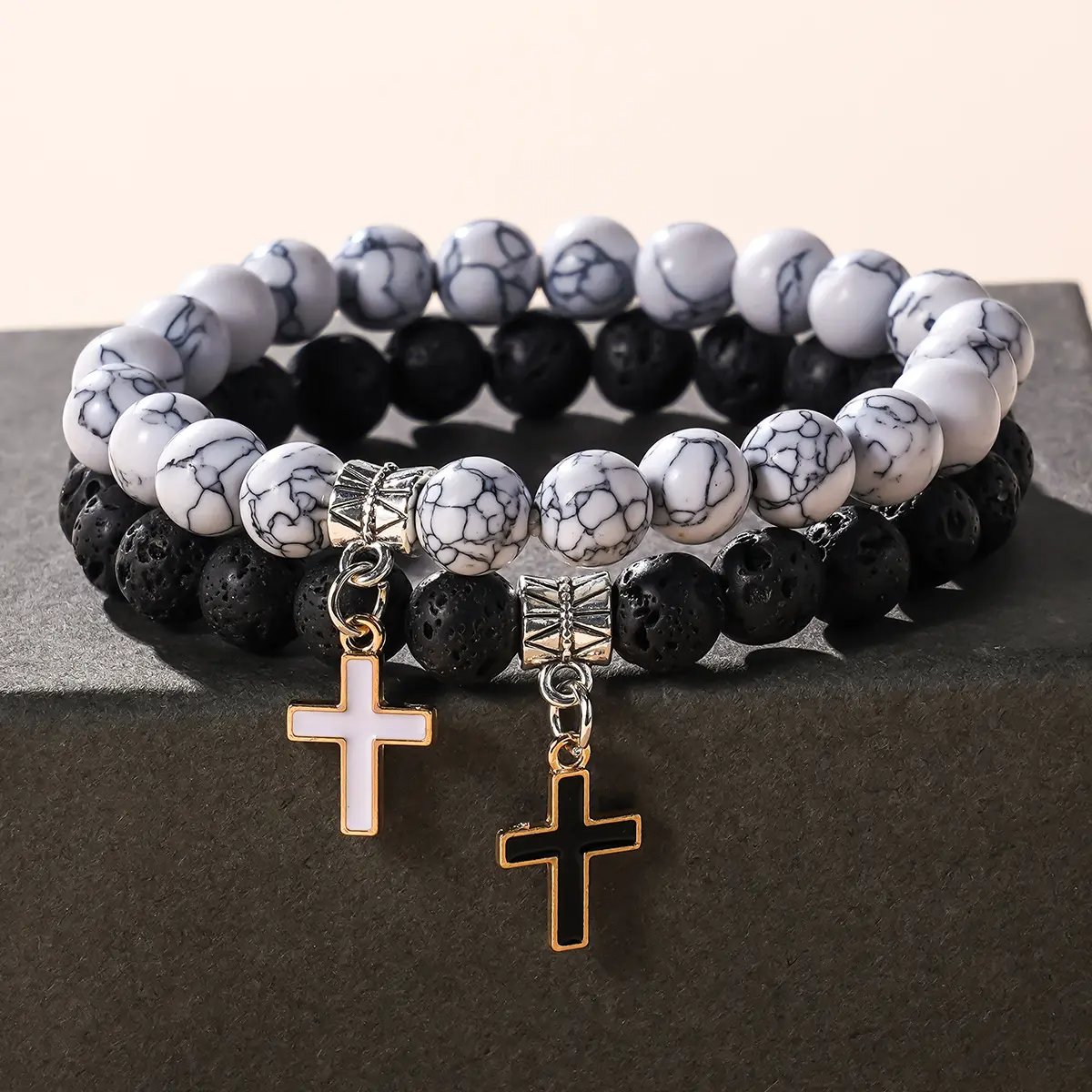 Matching Cross Bracelets for Couples | Woven Rope Friendship Jewelry | Romantic Gift for Boyfriend & Girlfriend | 2 / 4 / 6 / 8 pcs