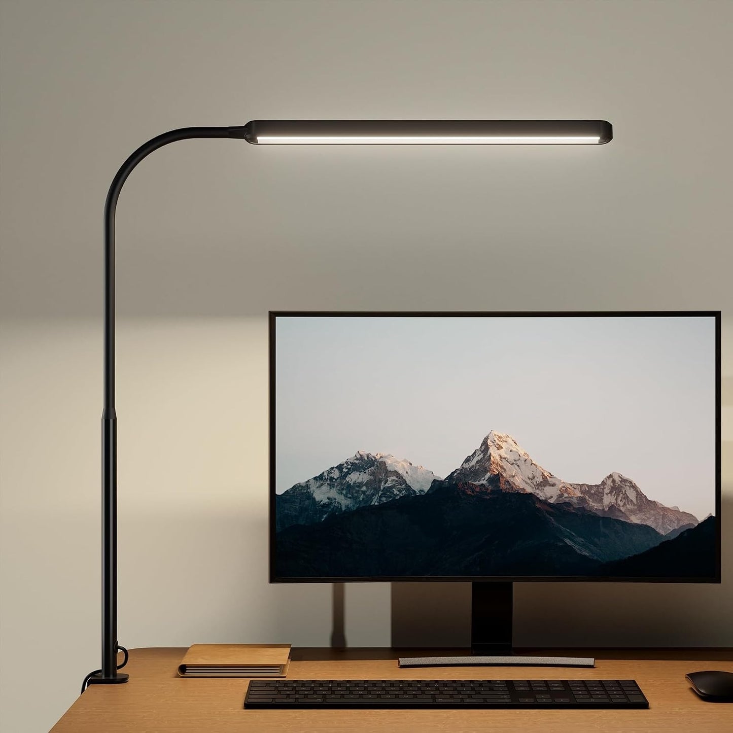 SUPERDANNY LED Desk Lamp – 360° Gooseneck, Clamp, 3 Color Modes, Smooth Dimming, Touch Control