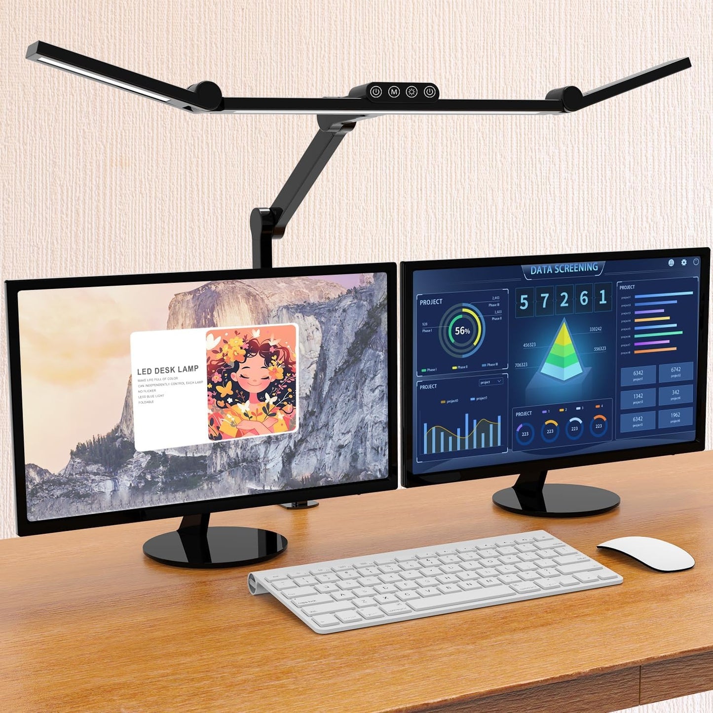 LED Architect Desk Lamp with Clamp – 24W, Auto Dimming, Atmosphere Lighting, Stepless Dimming & Tempering