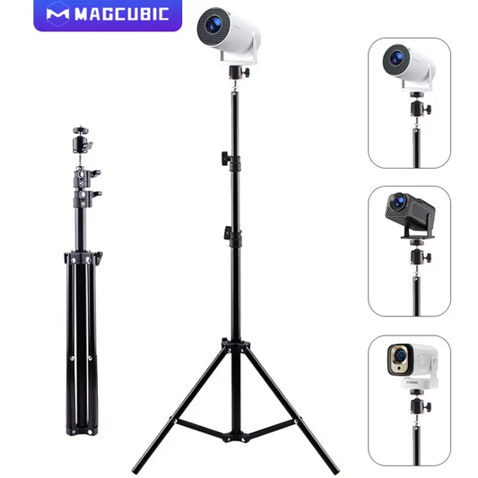 Magcubic 120CM Portable Projector Stand | Retractable Floor Tripod, Universal 1/4" Screw Mount | HY300 Pro & Camera