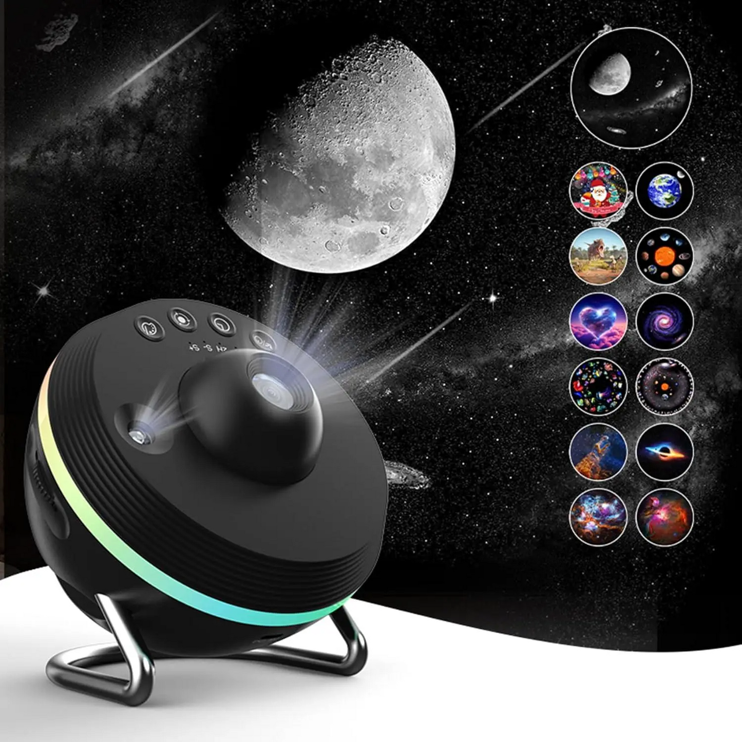 13-in-1 Galaxy Projector Night Light | HD Starry Sky & Meteor Projector for Bedroom, Kids Room & Home Decor | USB Powered