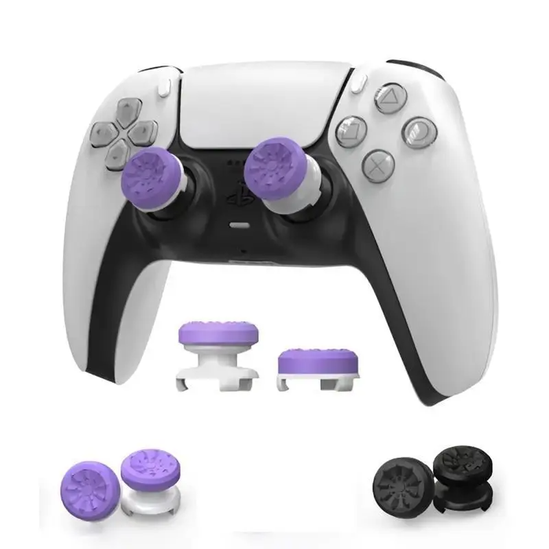 Thumb Grips 2-Pack for PS5/PS4 & Xbox | Anti-Slip Analog Stick Covers with High-Rise & Mid-Rise Joystick Caps