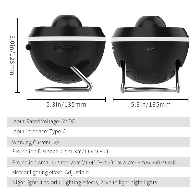 13-in-1 Galaxy Projector Night Light | HD Starry Sky & Meteor Projector for Bedroom, Kids Room & Home Decor | USB Powered