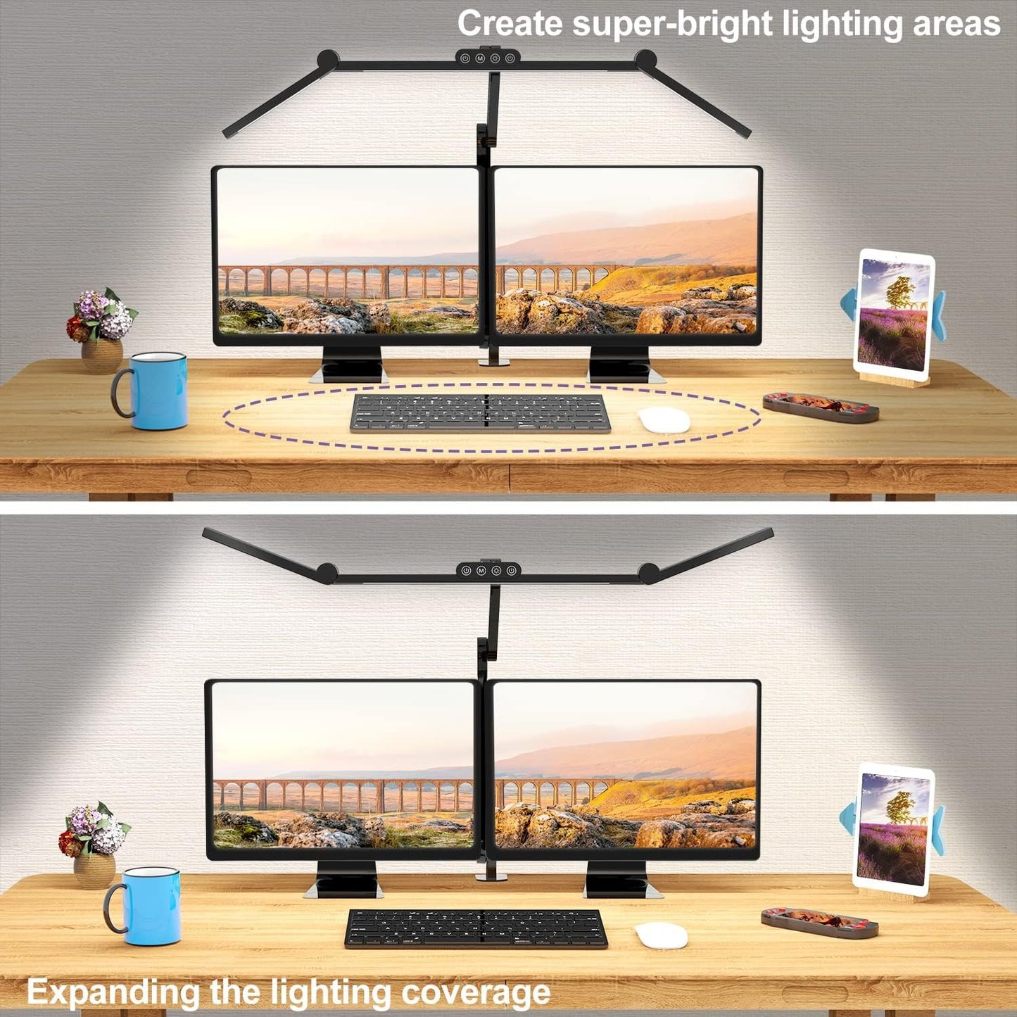 LED Architect Desk Lamp with Clamp – 24W, Auto Dimming, Atmosphere Lighting, Stepless Dimming & Tempering