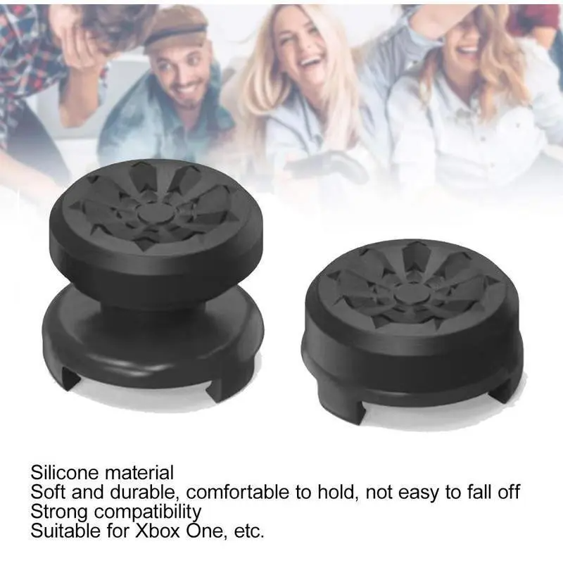 Thumb Grips 2-Pack for PS5/PS4 & Xbox | Anti-Slip Analog Stick Covers with High-Rise & Mid-Rise Joystick Caps
