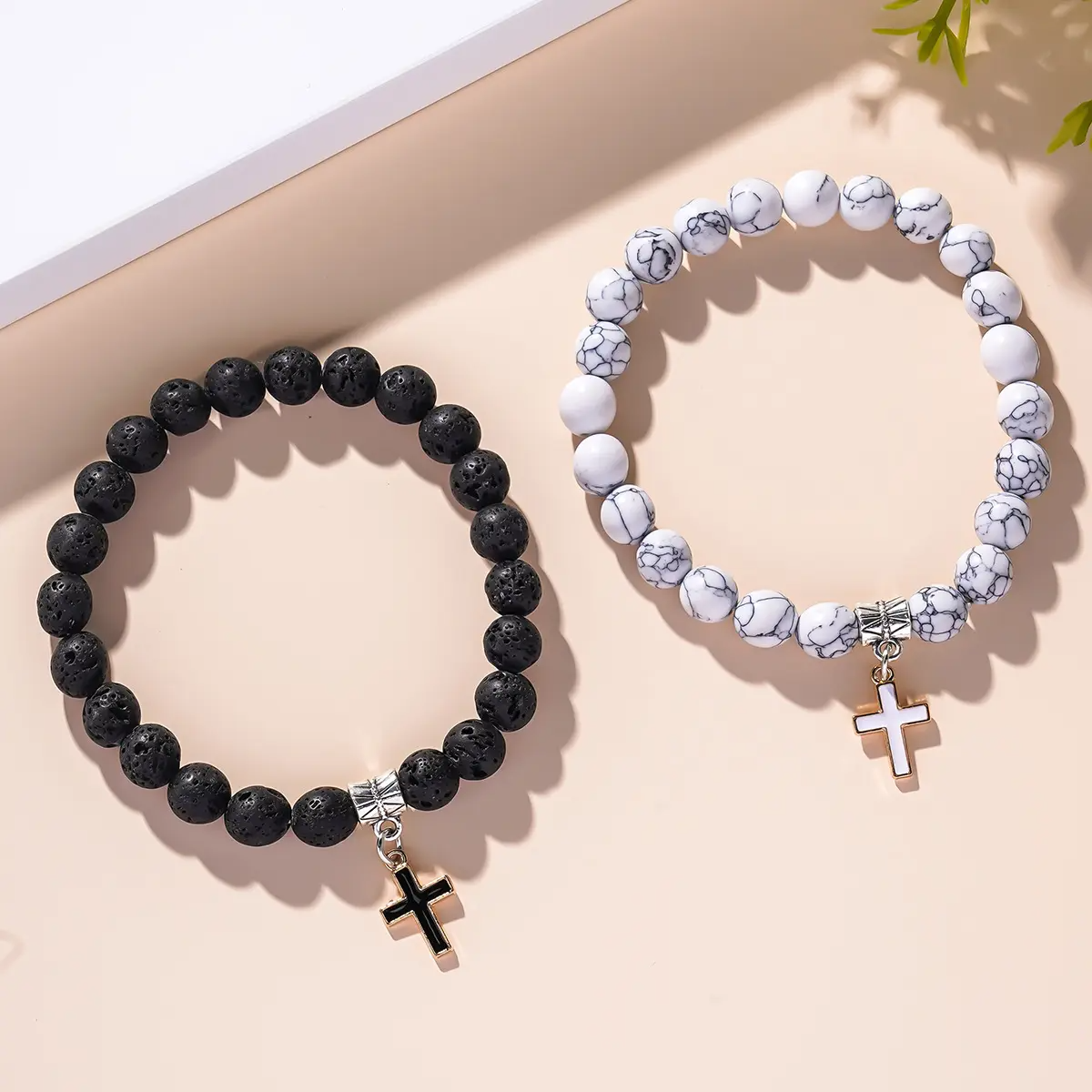 Matching Cross Bracelets for Couples | Woven Rope Friendship Jewelry | Romantic Gift for Boyfriend & Girlfriend | 2 / 4 / 6 / 8 pcs