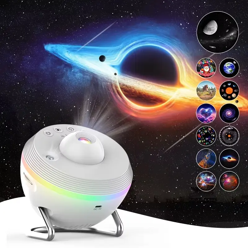 13-in-1 Galaxy Projector Night Light | HD Starry Sky & Meteor Projector for Bedroom, Kids Room & Home Decor | USB Powered