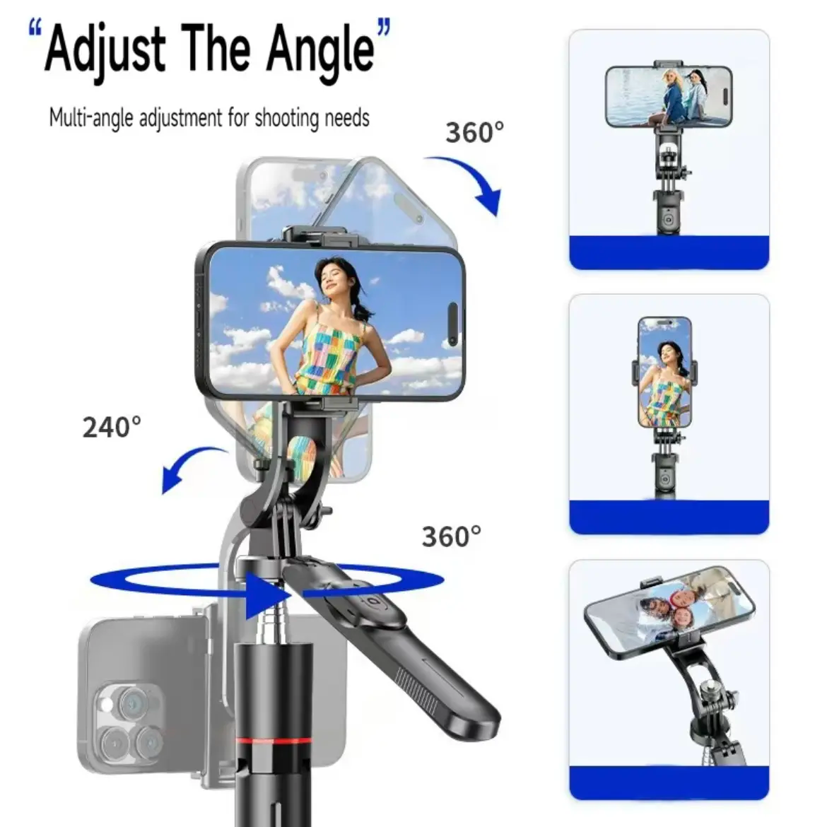 67" Phone Tripod & Selfie Stick | Aluminum, 360° Rotating, Bluetooth Remote | iPhone & Android