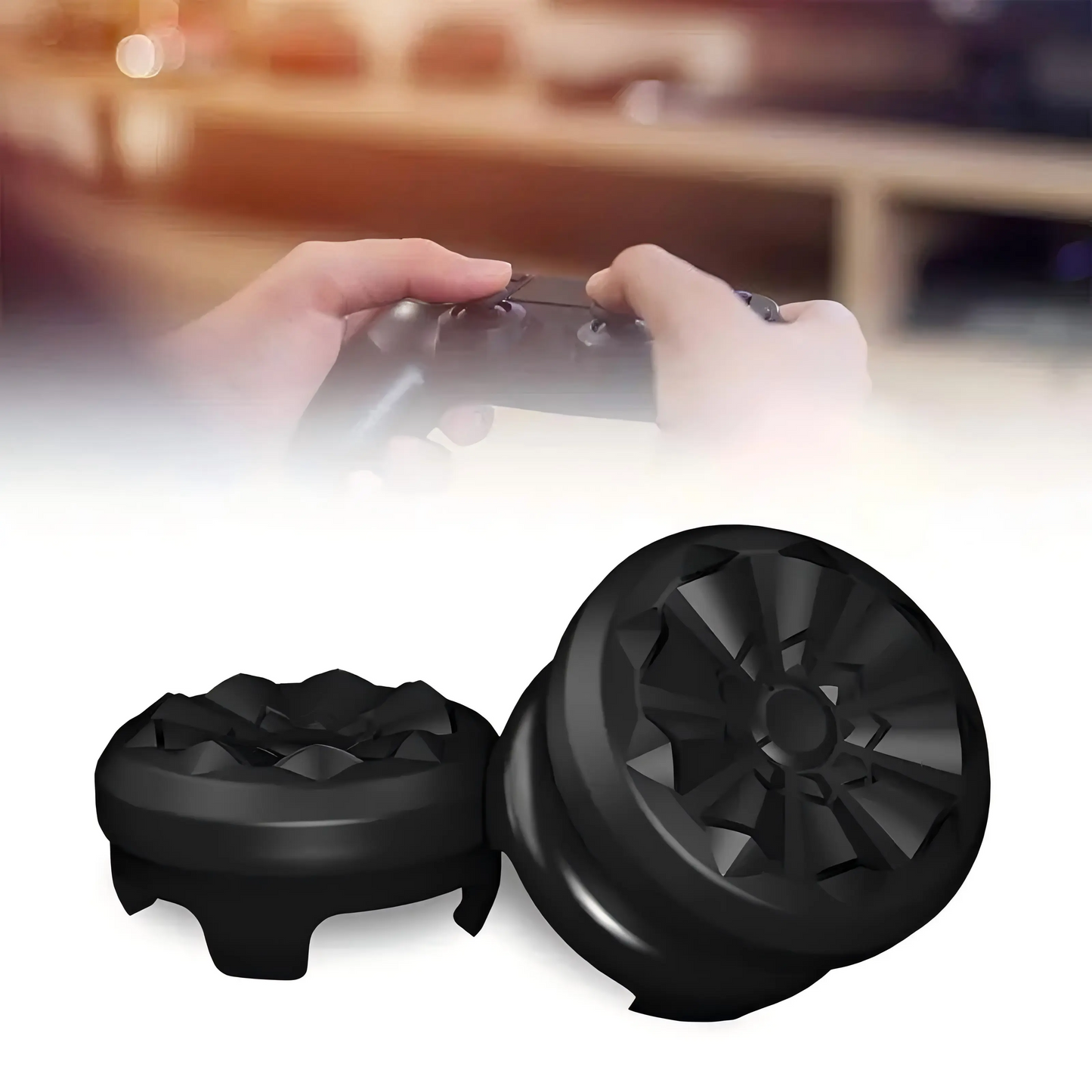 Thumb Grips 2-Pack for PS5/PS4 & Xbox | Anti-Slip Analog Stick Covers with High-Rise & Mid-Rise Joystick Caps