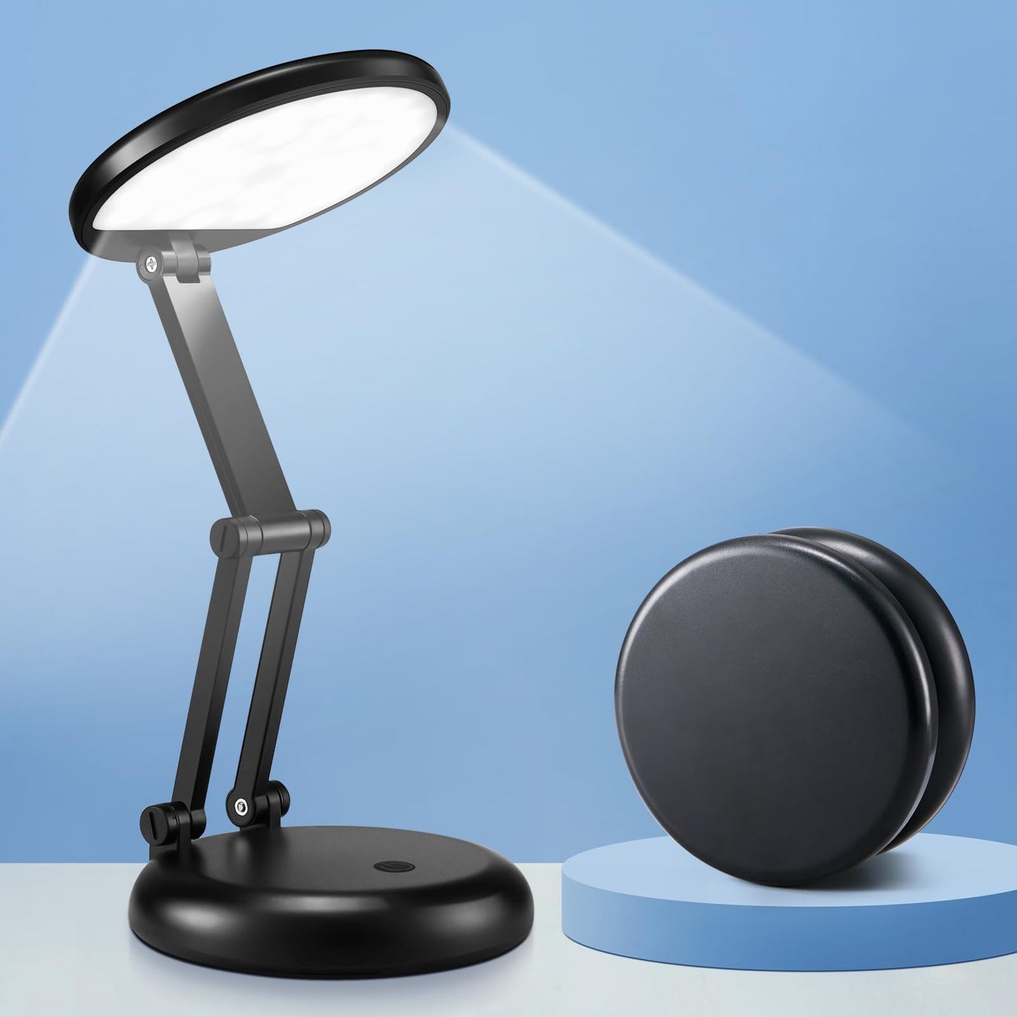 One Fire Rechargeable Table Lamp – 3600mAh, 10 Brightness Levels, Foldable & Portable, Touch Control