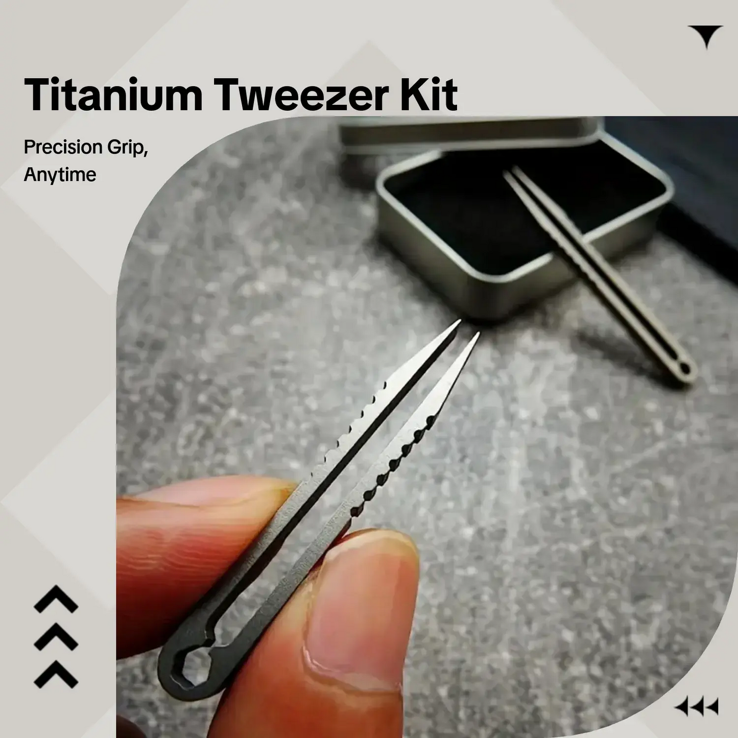 Portable Titanium Alloy Tweezer, Lightweight, Compact & Pocket Tweezer with Precision Grip, Hand Tool for Outdoor Survival, Travel & Outdoor Activities, Lightweight Design, Compact Form, Precision Tweezers