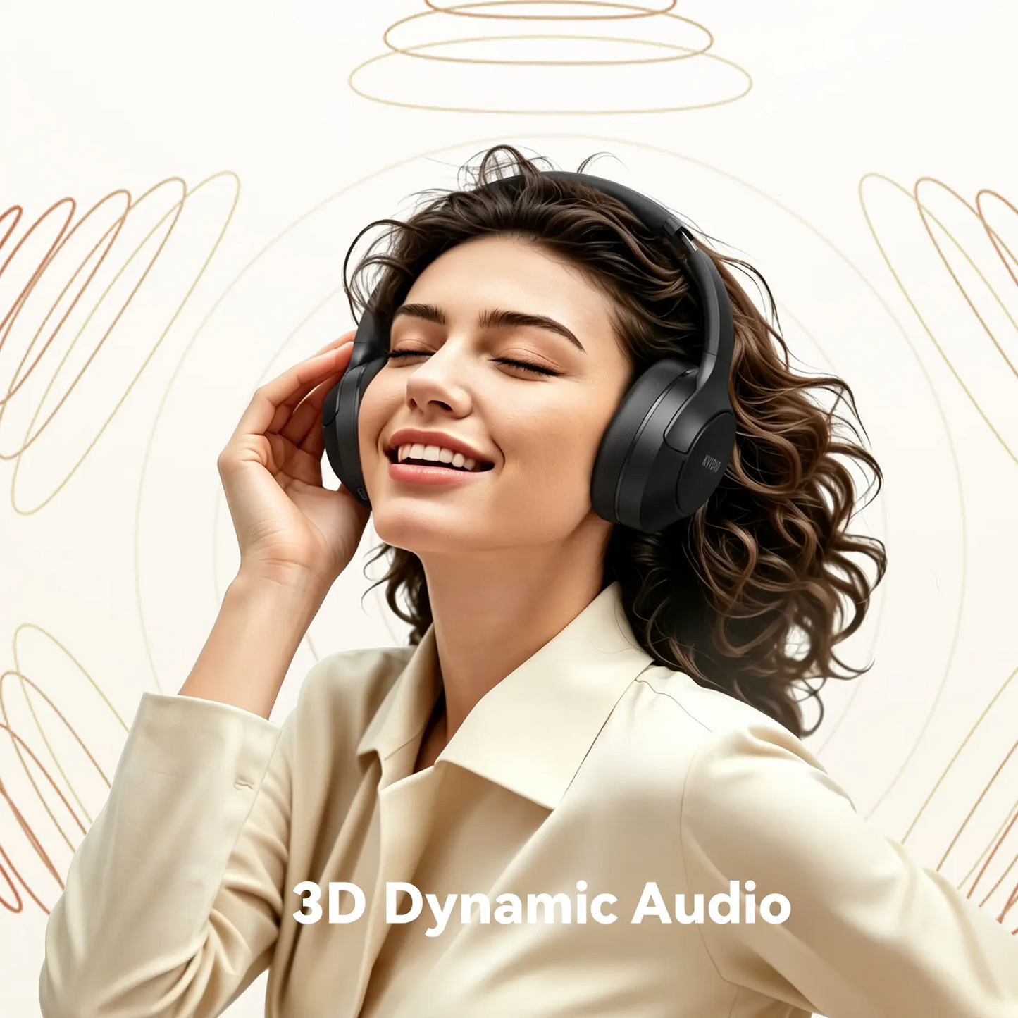 Wireless Bluetooth Headphones | Active Noise Cancelling, 100H Battery, Hi-Res Audio, Foldable | iOS Android PC