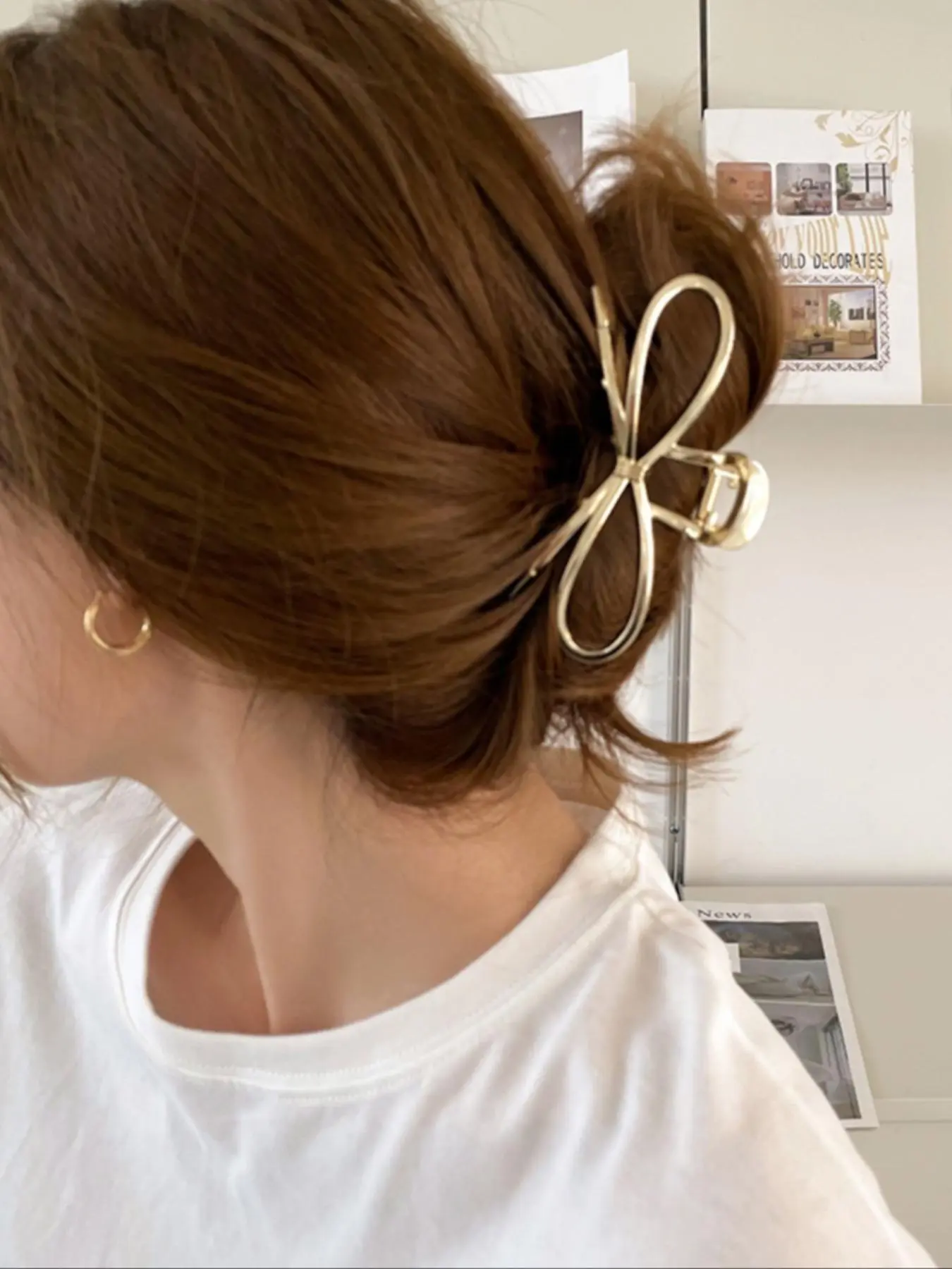 Bowknot Hair Claw Clips for Women | Hollow Out Minimalist Design | Thick Hair Friendly | 4 / 8 / 12 pcs