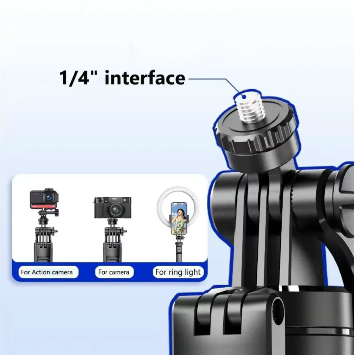 67" Phone Tripod & Selfie Stick | Aluminum, 360° Rotating, Bluetooth Remote | iPhone & Android