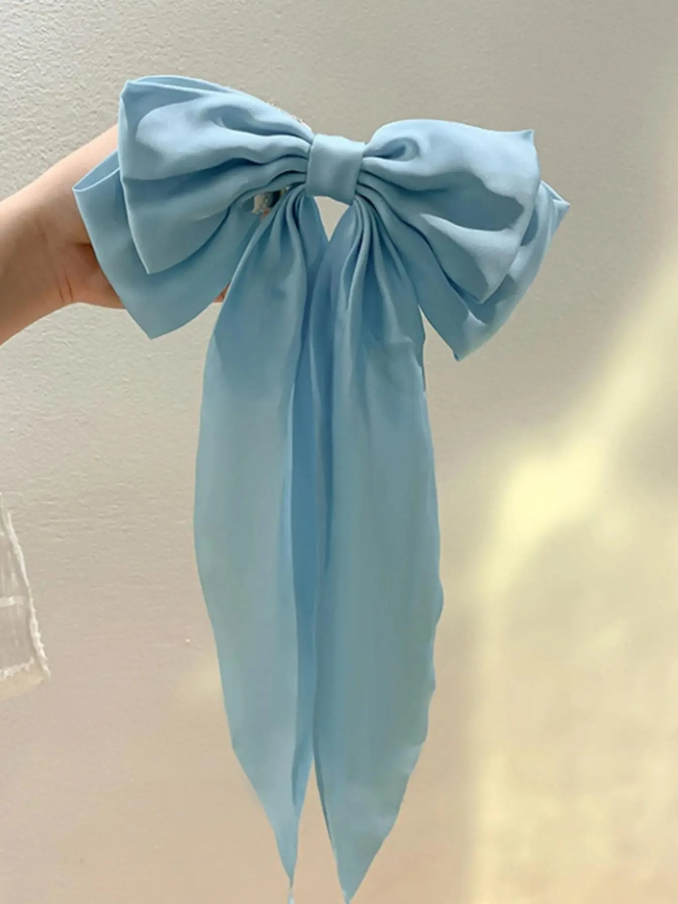 Bow Long Tail Hair Clip Set | Solid Color Minimalist Design | Thick Hair Friendly | Women & Girls | 1 / 2 / 3 Sets