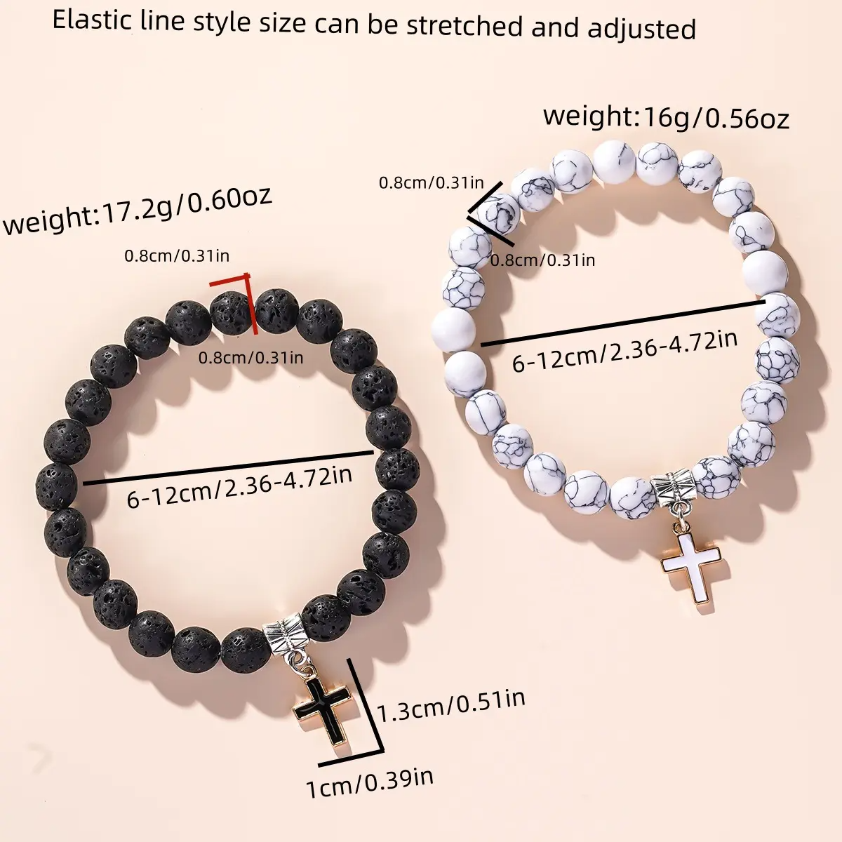 Matching Cross Bracelets for Couples | Woven Rope Friendship Jewelry | Romantic Gift for Boyfriend & Girlfriend | 2 / 4 / 6 / 8 pcs