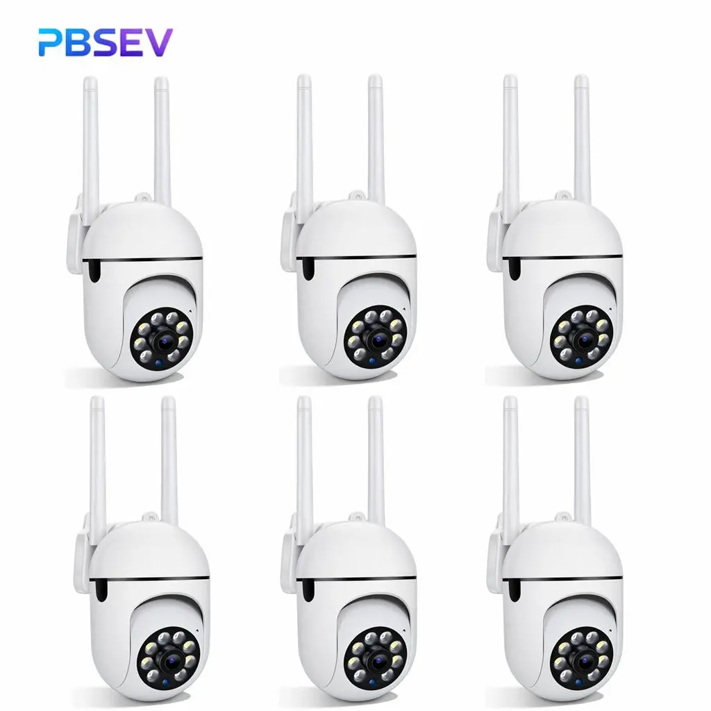 PBSEV Indoor Security Camera 1080P | 360° Pan-Tilt, Night Vision, Motion Detection, 2-Way Audio & Phone App | Baby & Pet Monitor (1/2/4/6 Pack)