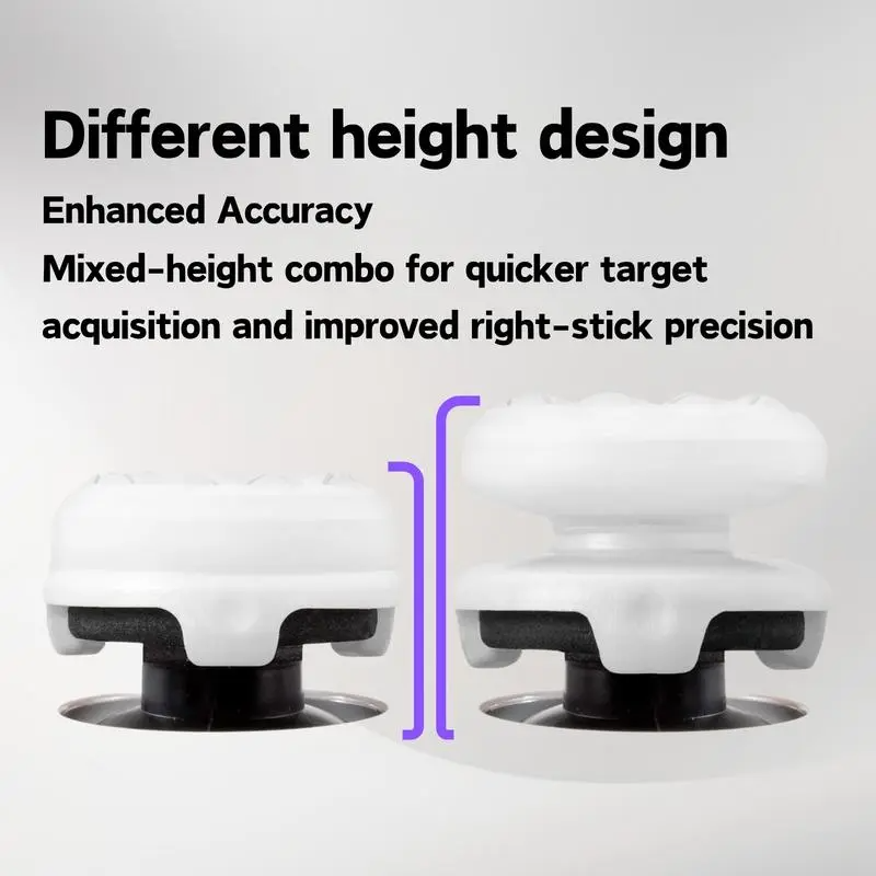 Thumb Grips 2-Pack for PS5/PS4 & Xbox | Anti-Slip Analog Stick Covers with High-Rise & Mid-Rise Joystick Caps