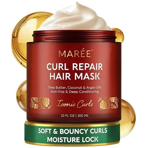 MARÉE Hair Mask Collection | Keratin, Purple Toner, Argan Oil, 10-in-1 & Curl Repair – 10 oz