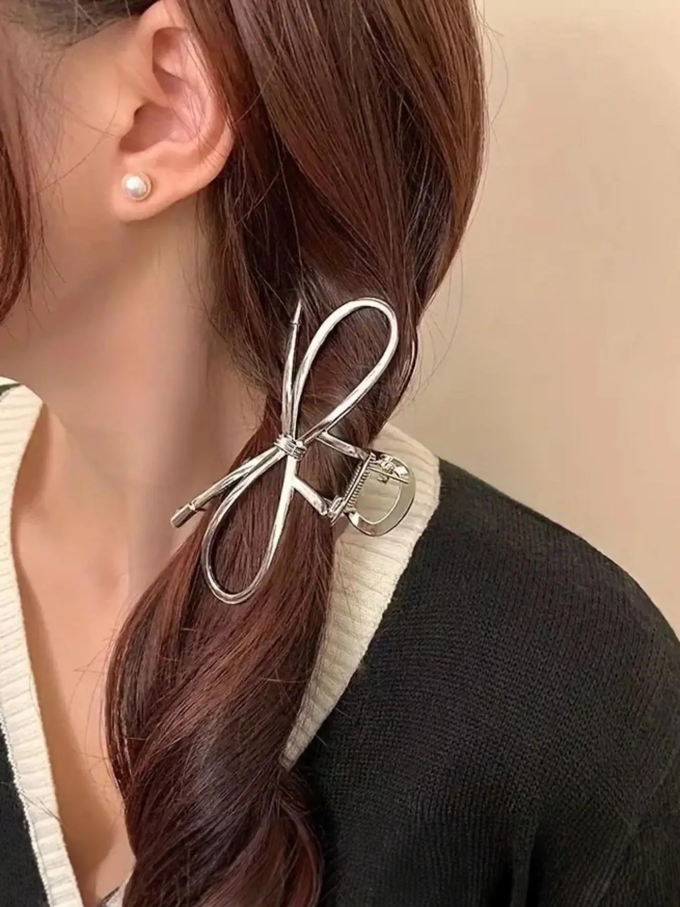 Bowknot Hair Claw Clips for Women | Hollow Out Minimalist Design | Thick Hair Friendly | 4 / 8 / 12 pcs
