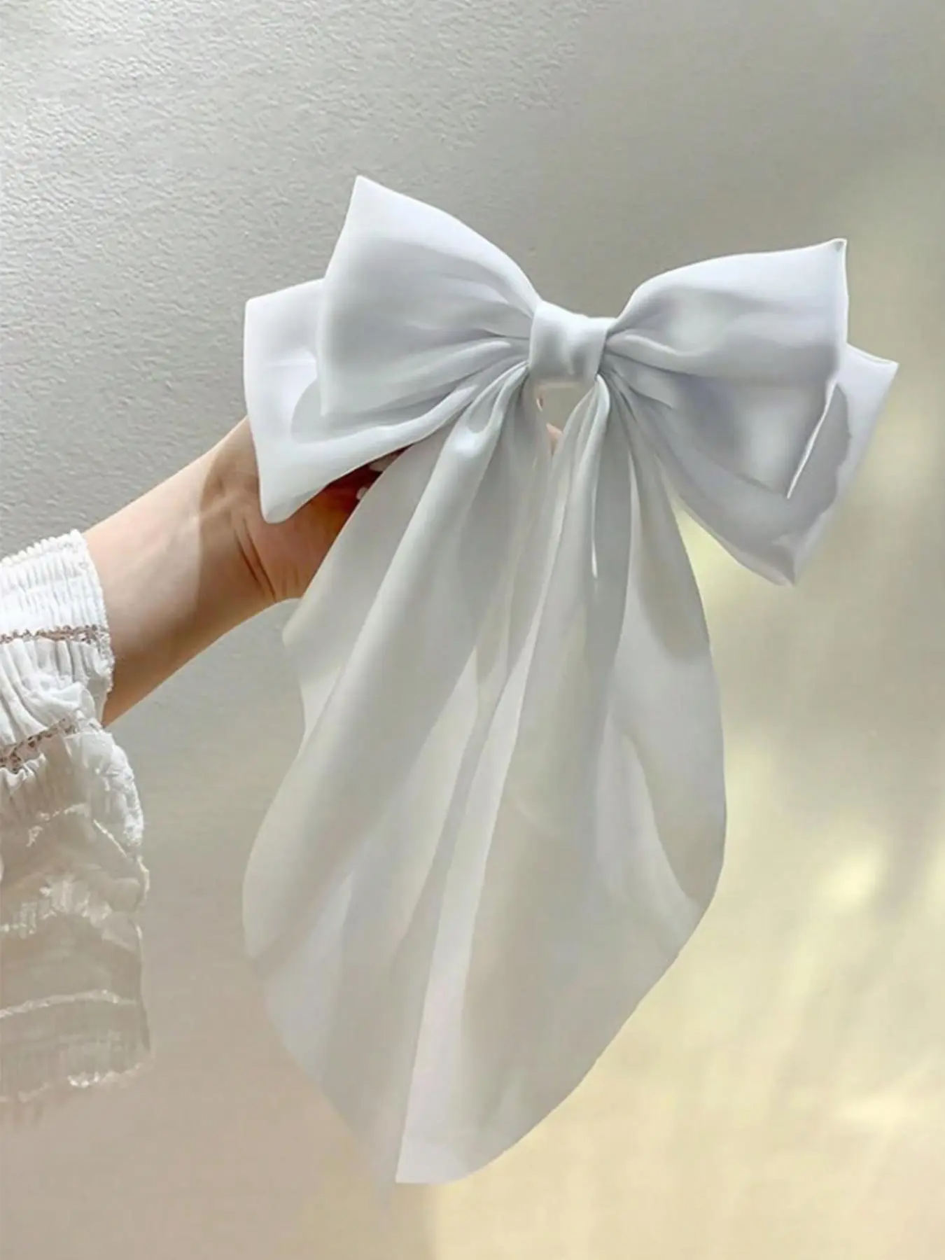 Bow Long Tail Hair Clip Set | Solid Color Minimalist Design | Thick Hair Friendly | Women & Girls | 1 / 2 / 3 Sets