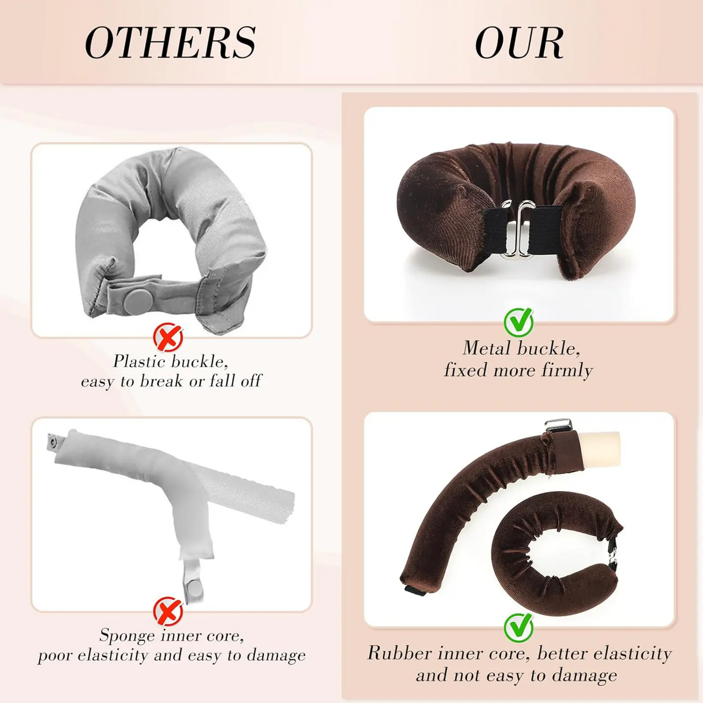 Heatless Curling Rod Kit | Velvet Hair Curlers to Sleep In, Silk Scarf | No Heat Curls for Long & Medium Hair | 4 / 8 / 12 pcs
