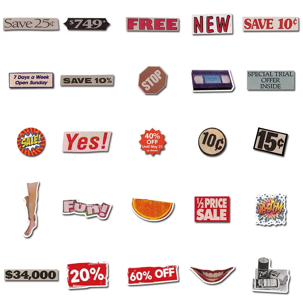 Pop Art Sticker Pack | Funny & Creative DIY Decals for Water Bottle, Laptop, Phone Case & Journal | 50 / 100 / 150 pcs
