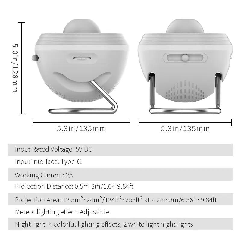 13-in-1 Galaxy Projector Night Light | HD Starry Sky & Meteor Projector for Bedroom, Kids Room & Home Decor | USB Powered