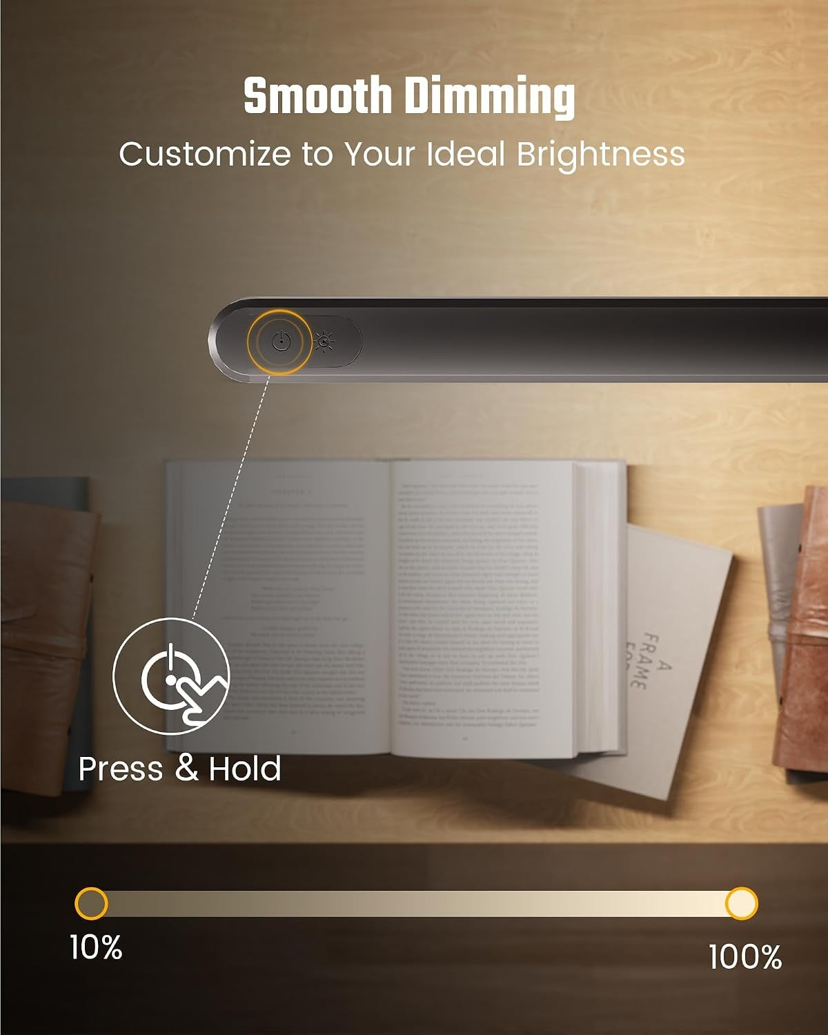 SUPERDANNY LED Desk Lamp – 360° Gooseneck, Clamp, 3 Color Modes, Smooth Dimming, Touch Control
