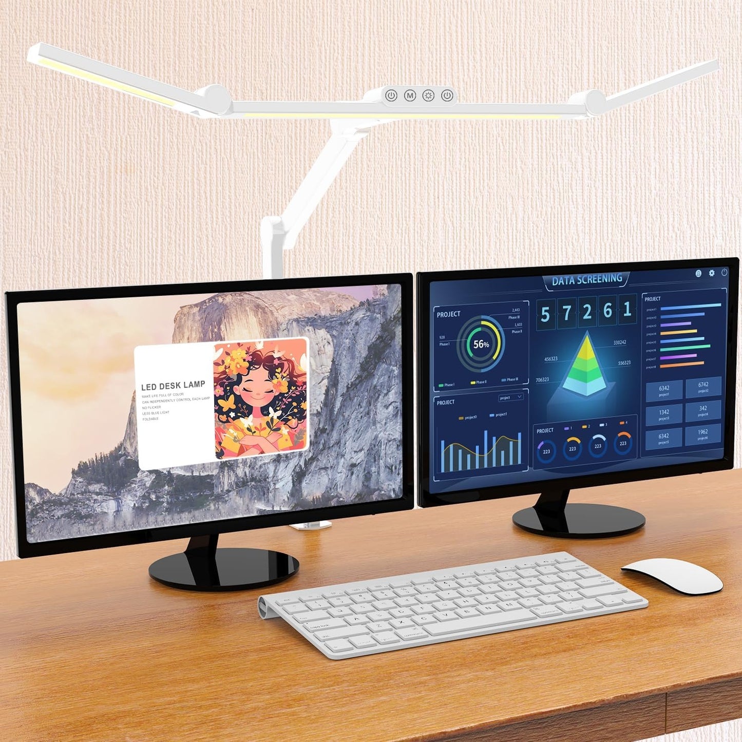 LED Architect Desk Lamp with Clamp – 24W, Auto Dimming, Atmosphere Lighting, Stepless Dimming & Tempering