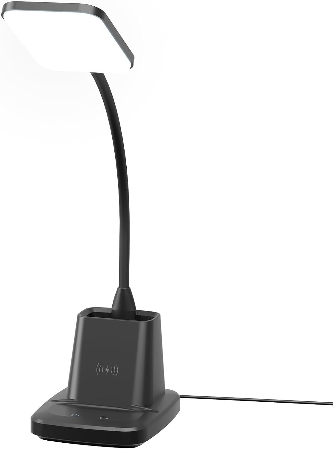 LED Desk Lamp with 10W Wireless Charging & Pen Holder – CRI 95, 800LM, 3 Modes, 360° Arm