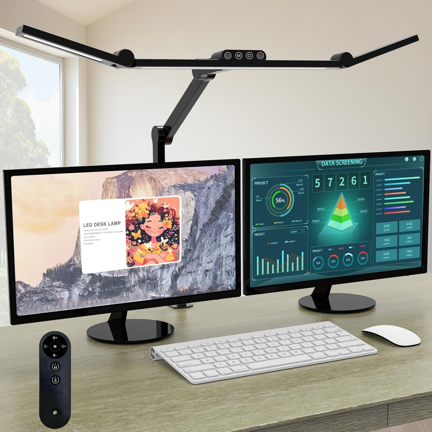 LED Architect Desk Lamp with Clamp – 24W, Auto Dimming, Atmosphere Lighting, Stepless Dimming & Tempering
