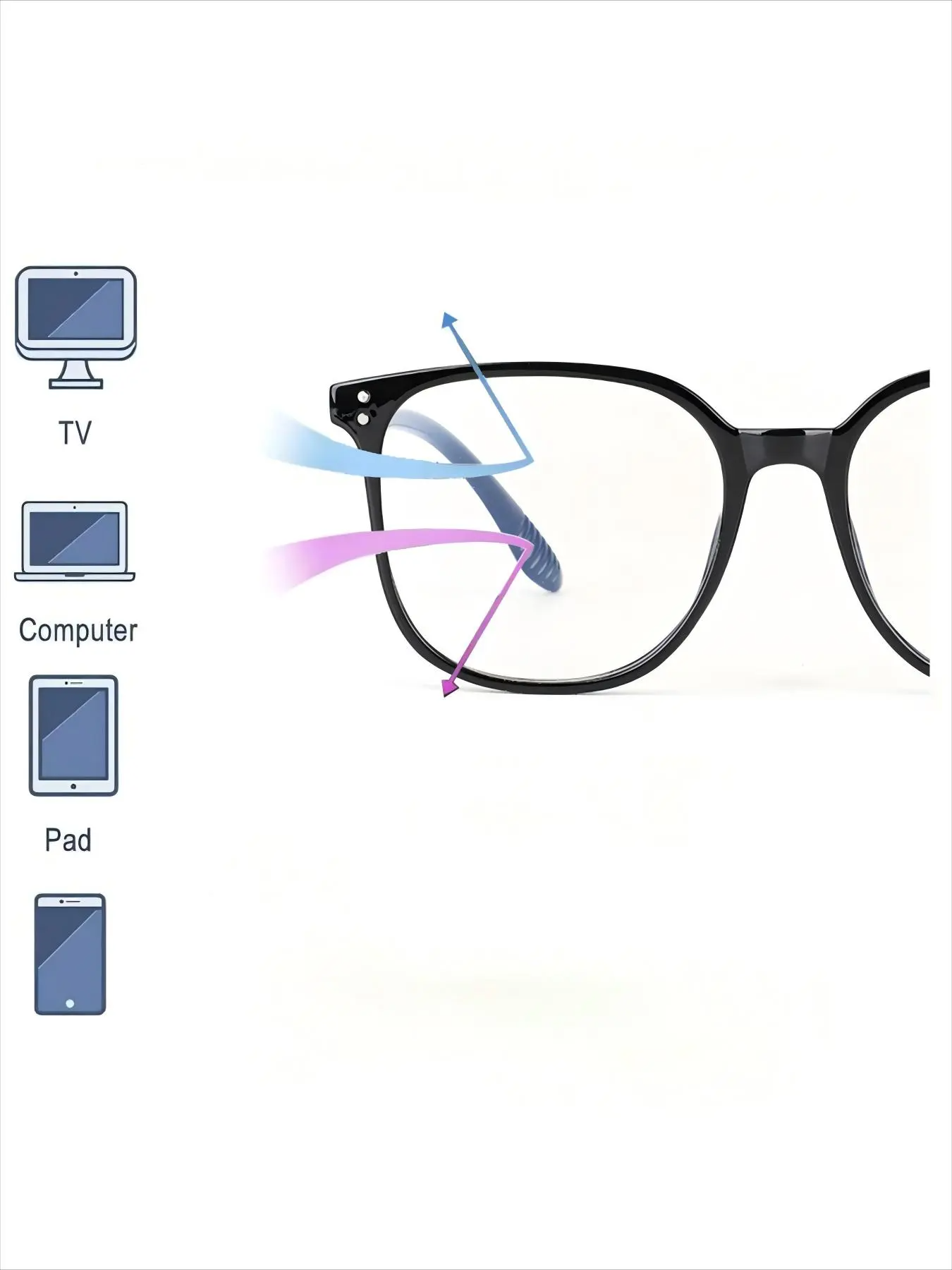 Anti-Blue Light Glasses | Large Frame Fashion Eyeglasses for Women & Men | Work, Study & Daily Wear | Set 1 / Set 2