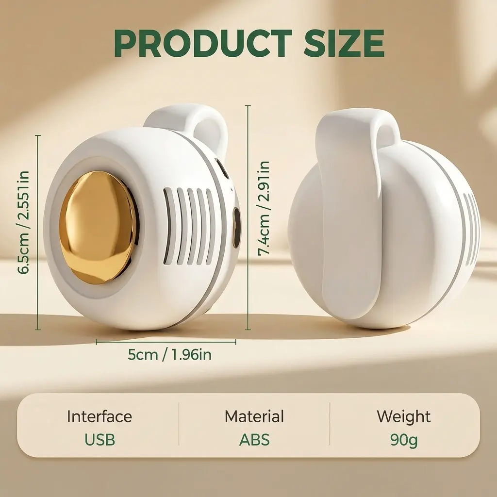 Mini Bladeless Clip Fan | 360° Rotation, 3 Speeds, 6H Battery | Portable Handheld & Waist Fan for Outdoor Travel