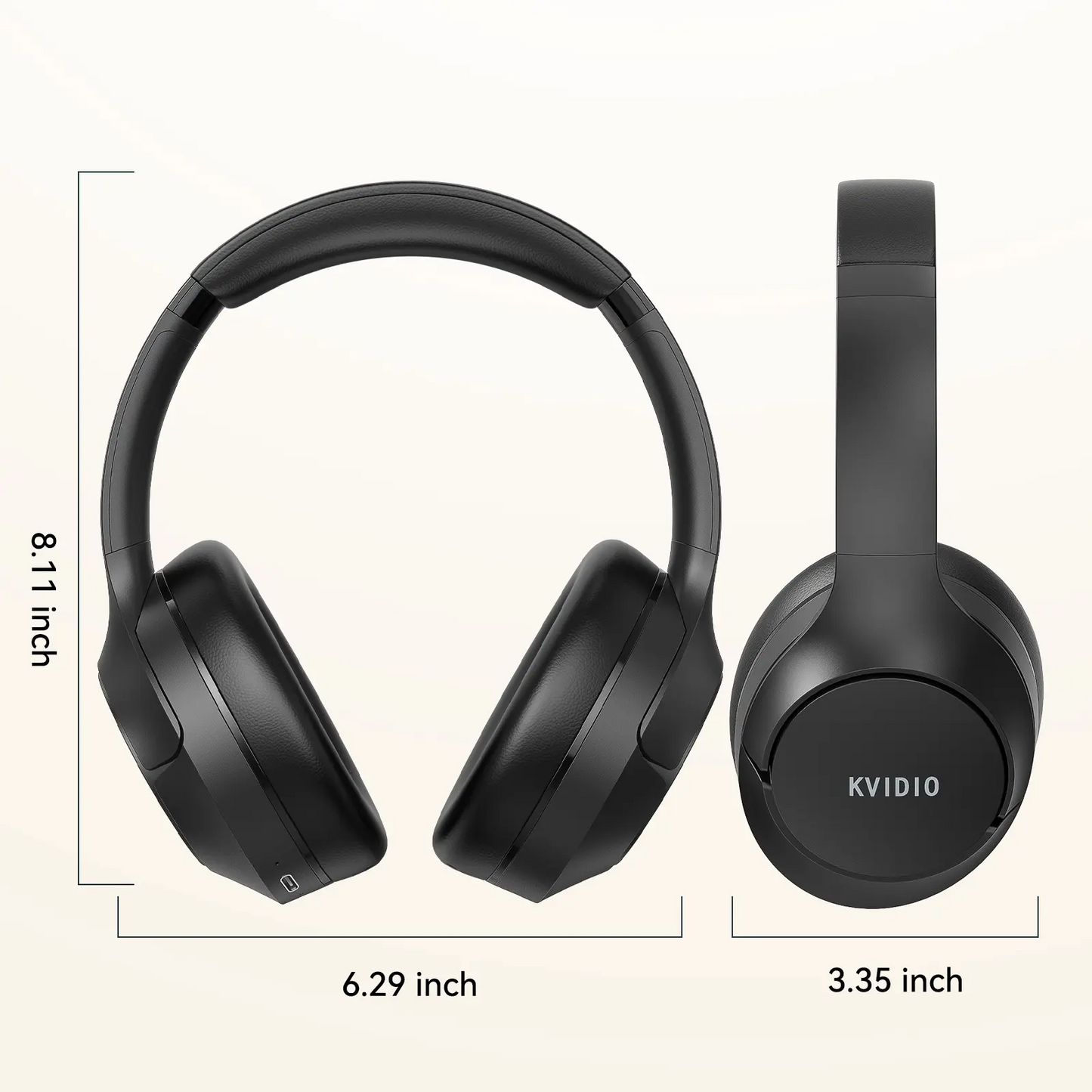 Wireless Bluetooth Headphones | Active Noise Cancelling, 100H Battery, Hi-Res Audio, Foldable | iOS Android PC