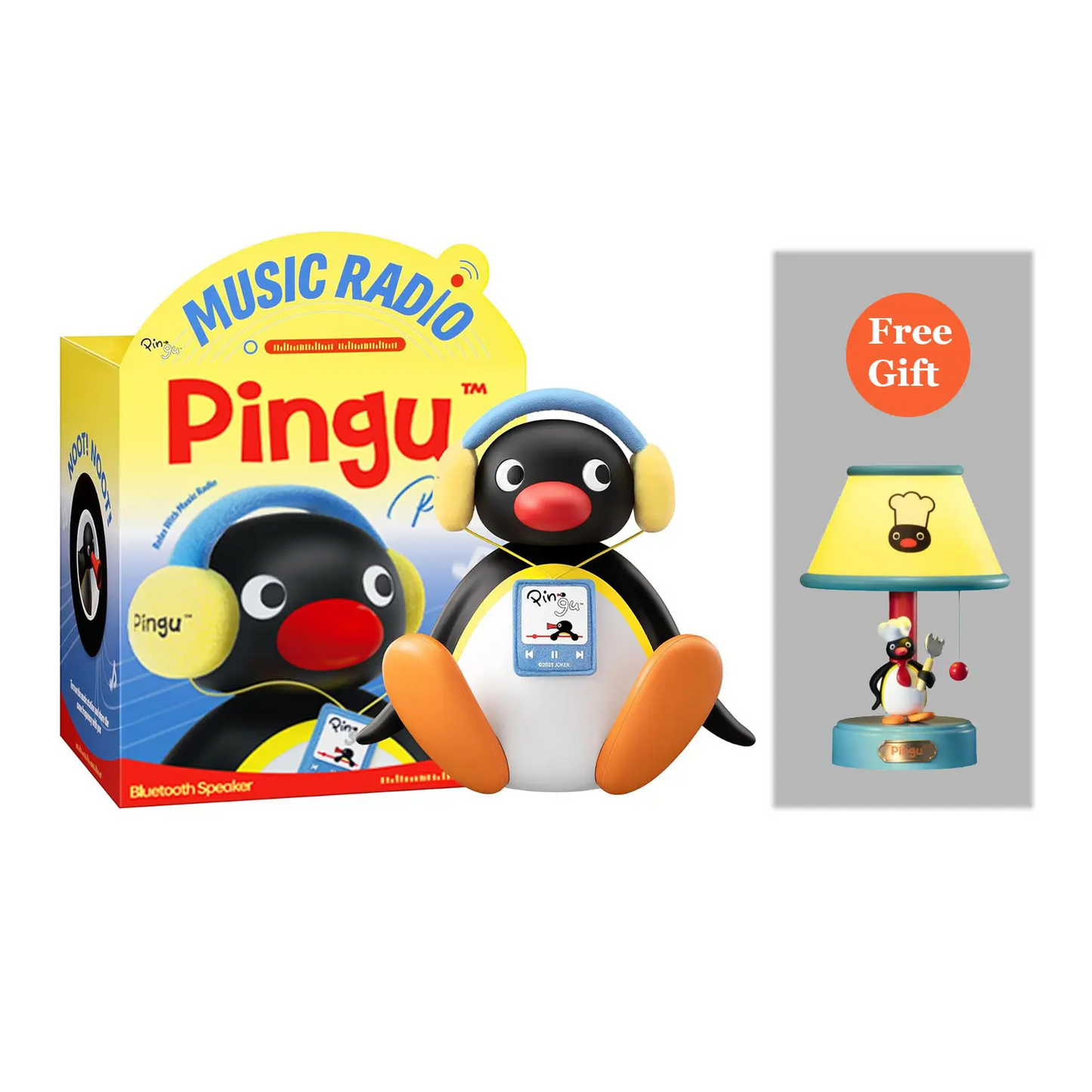 Pingu Bobble-Head Bluetooth Speaker | Cute Penguin Wireless Mini Speaker | Gift for Kids, Women & Men